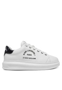 Karl Lagerfeld - KARL LAGERFELD Sneakersy Kapri KL52539K Biały. Kolor: biały. Materiał: skóra