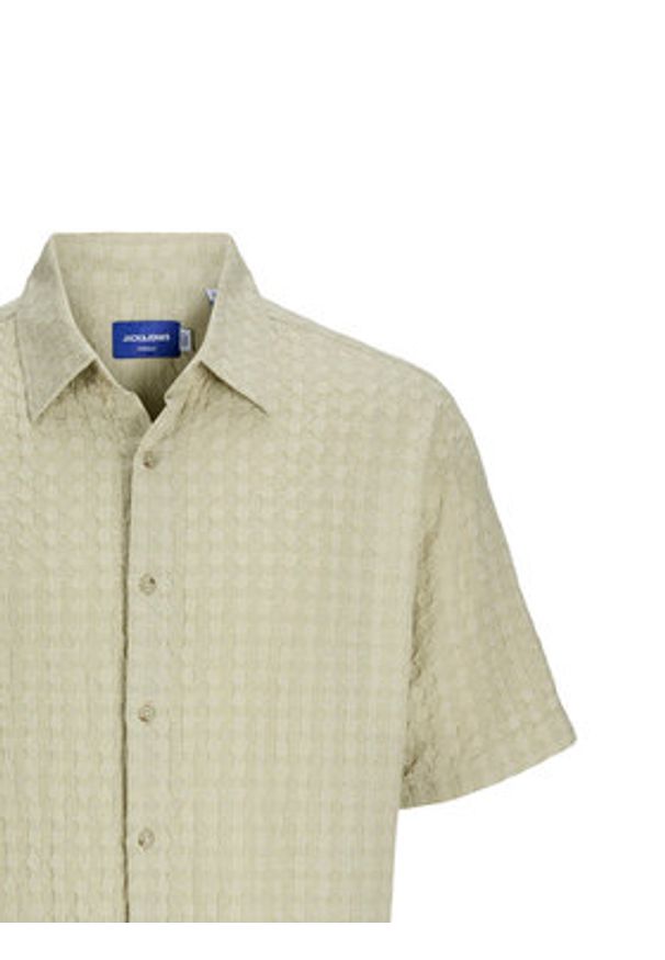 Jack & Jones - Jack&Jones Koszula Dobby 12277184 Zielony Relaxed Fit. Kolor: zielony. Materiał: bawełna