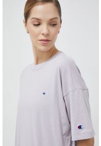 Champion t-shirt bawełniany kolor fioletowy. Kolor: fioletowy. Materiał: bawełna #1