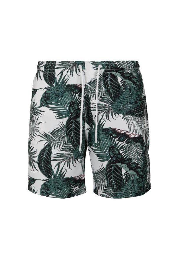 Urban Classics - Szorty Kąpielowe Męskie Z Liściem Palmowym. Kolor: czarny, niebieski, wielokolorowy, biały. Styl: sportowy