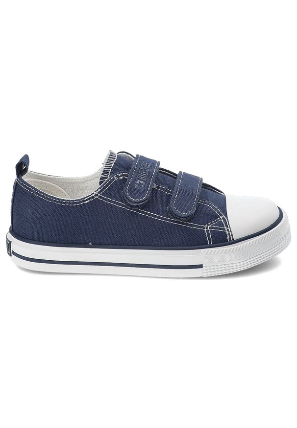Big-Star - Granatowe Trampki Big Star Modne Buty Dziecięce. Okazja: na uczelnię, na spacer, na co dzień. Zapięcie: rzepy. Kolor: niebieski. Materiał: materiał, guma. Styl: klasyczny, młodzieżowy, casual