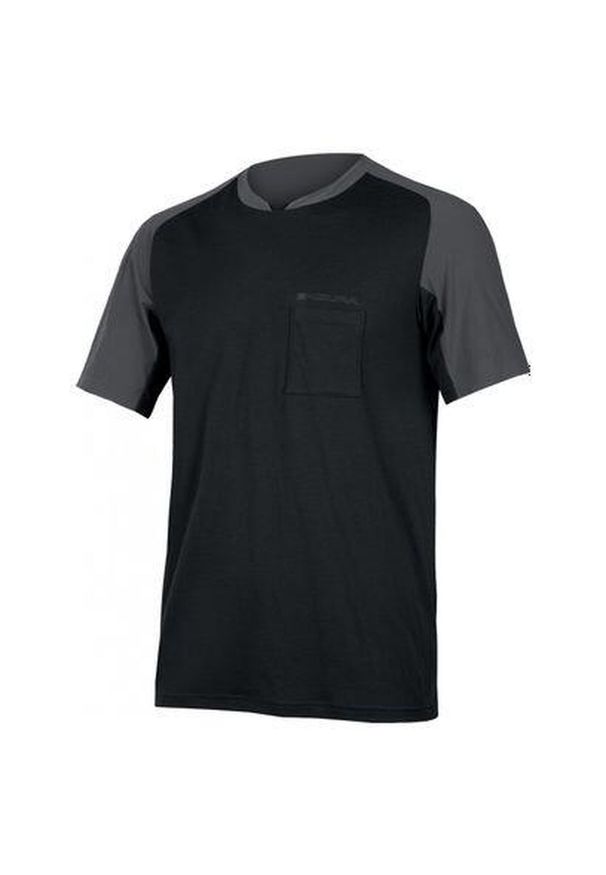 ENDURA - Koszulka rowerowa męska Endura GV500 Foyle Tech. Kolor: wielokolorowy, czarny, zielony. Sport: kolarstwo