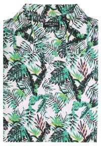 Koszula Hawajska - Brave Soul - Zielone Liście. Kolor: zielony. Materiał: wiskoza. Wzór: kwiaty. Sezon: lato. Styl: wakacyjny