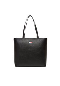 Tommy Jeans Torebka Tjw Must Tote AW0AW17549 Czarny. Kolor: czarny. Materiał: skórzane