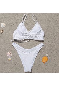 Intica - bikini push-up plażowe z regulowanymi ramiączkami Arub. Kolor: biały. Materiał: tkanina