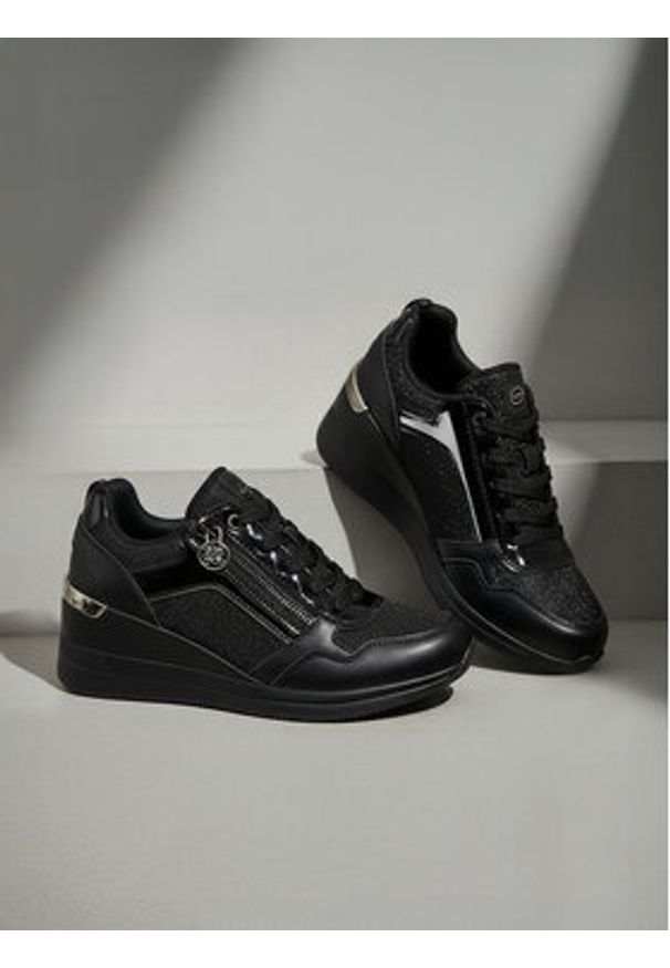 Nine West Sneakersy CEO-AMINA-01 Czarny. Kolor: czarny. Materiał: syntetyk, materiał