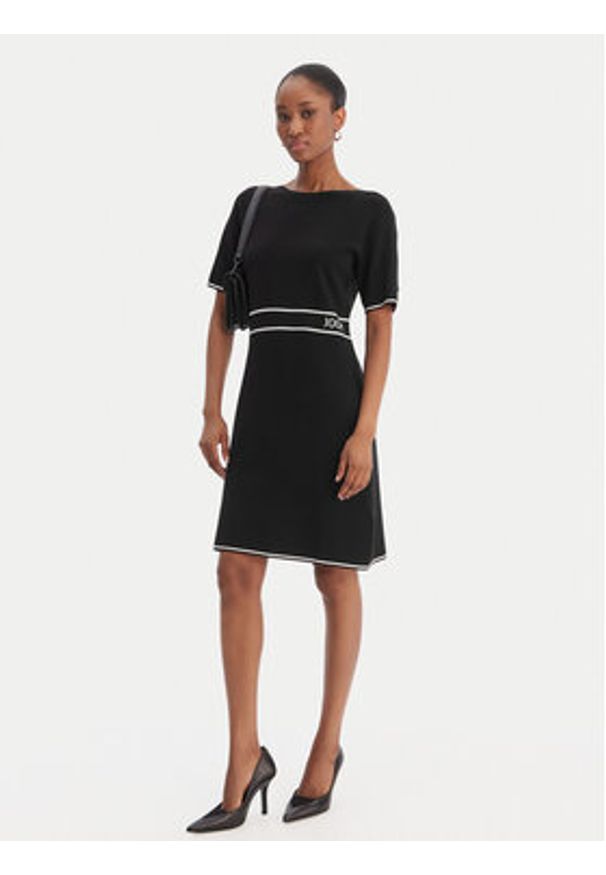 JOOP! Sukienka dzianinowa Kirla 10018002 Czarny Regular Fit. Kolor: czarny. Materiał: wiskoza
