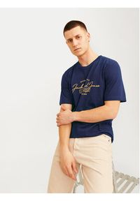 Jack & Jones - Jack&Jones T-Shirt Erris 12256799 Granatowy Standard Fit. Kolor: niebieski. Materiał: bawełna #3