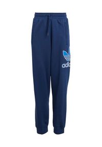 Adidas - adidas Spodnie dresowe Big Logo Execution JV8577 Granatowy Loose Fit. Kolor: niebieski. Materiał: bawełna #5