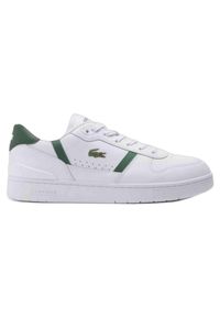 Buty Lacoste T-Clip Set białe i zielone. Kolor: wielokolorowy, biały, zielony. Materiał: skóra. Sport: fitness #1