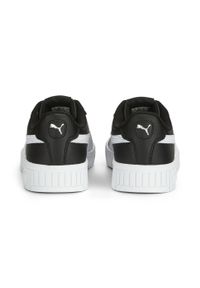 Puma - Damskie sneakersy Carina 2.0 PUMA Black White Silver Metallic. Okazja: na plażę. Kolor: czarny, szary, biały, wielokolorowy. Sezon: lato. Sport: turystyka piesza, tenis
