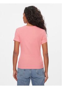 Tommy Jeans T-Shirt Essential DW0DW17383 Różowy Slim Fit. Kolor: różowy. Materiał: bawełna #5