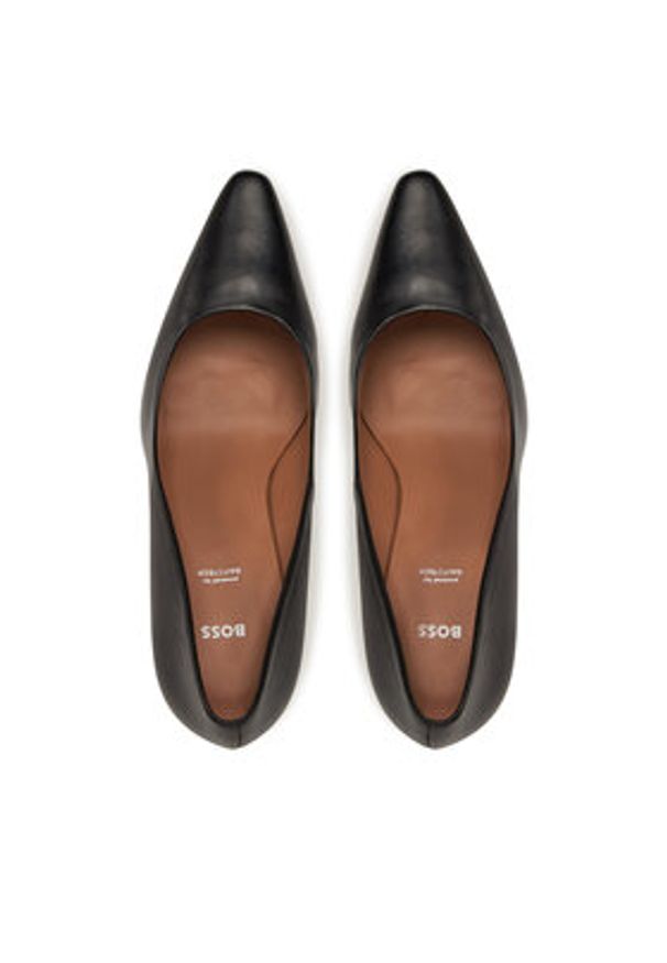 BOSS Szpilki Charlize 50536288 Czarny. Kolor: czarny. Materiał: skóra. Obcas: na szpilce