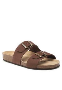 Geox Klapki D Brionia D35LSL00032C6009 Brązowy. Kolor: brązowy. Materiał: skóra, nubuk #6