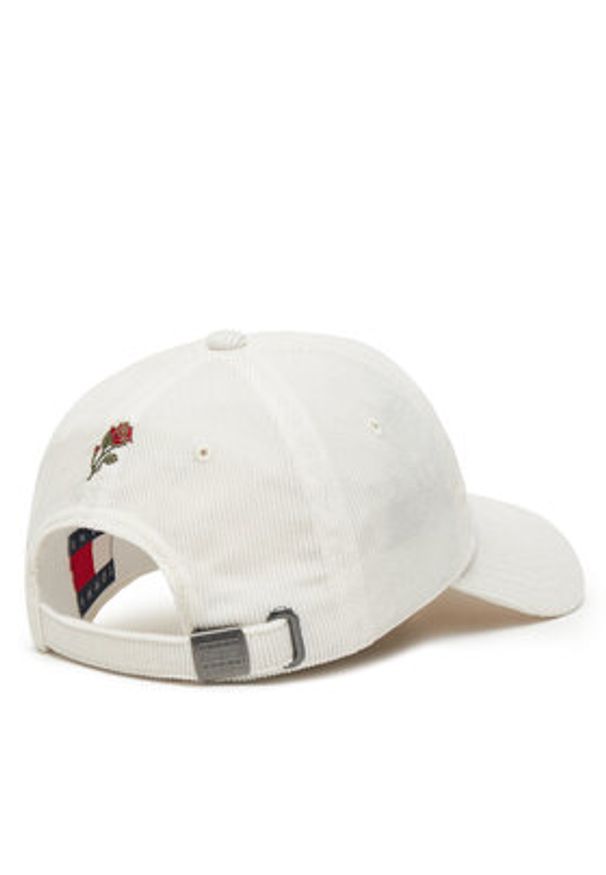 Tommy Jeans Czapka z daszkiem Script AW0AW17908 Écru. Kolor: kremowy. Materiał: poliester