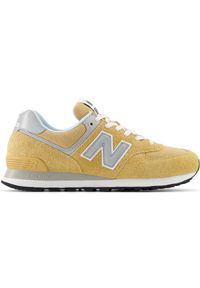 Buty unisex New Balance U574PGW – żółte. Okazja: na co dzień. Kolor: żółty. Materiał: guma, skóra, zamsz, materiał, syntetyk. Szerokość cholewki: normalna. Model: New Balance 574
