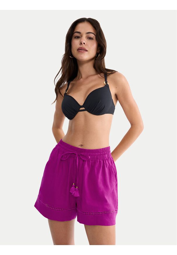 Triumph Szorty piżamowe Summer Wear 10227237 Różowy Regular Fit. Kolor: różowy. Materiał: wiskoza, len