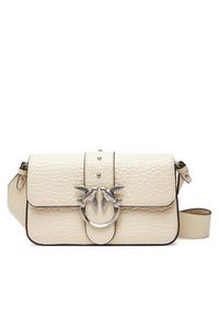 Pinko - PINKO Torebka Love One Mini Slouchy Fl Al 25-26 PLTT 104340 A2JU Écru. Materiał: skórzane #4
