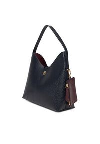 TOMMY HILFIGER - Tommy Hilfiger Torebka Th Icon Shoulder Bag Mono AW0AW18141 Granatowy. Kolor: niebieski. Materiał: skórzane #2