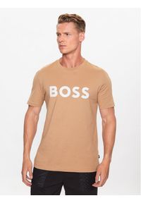 BOSS - Boss T-Shirt 50495742 Beżowy Regular Fit. Kolor: beżowy. Materiał: bawełna #1