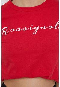 Rossignol T-shirt bawełniany kolor czerwony. Okazja: na co dzień. Kolor: czerwony. Materiał: bawełna. Wzór: nadruk. Styl: casual #5