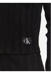 Calvin Klein Jeans Bluzka J20J221596 Czarny Slim Fit. Kolor: czarny. Materiał: bawełna