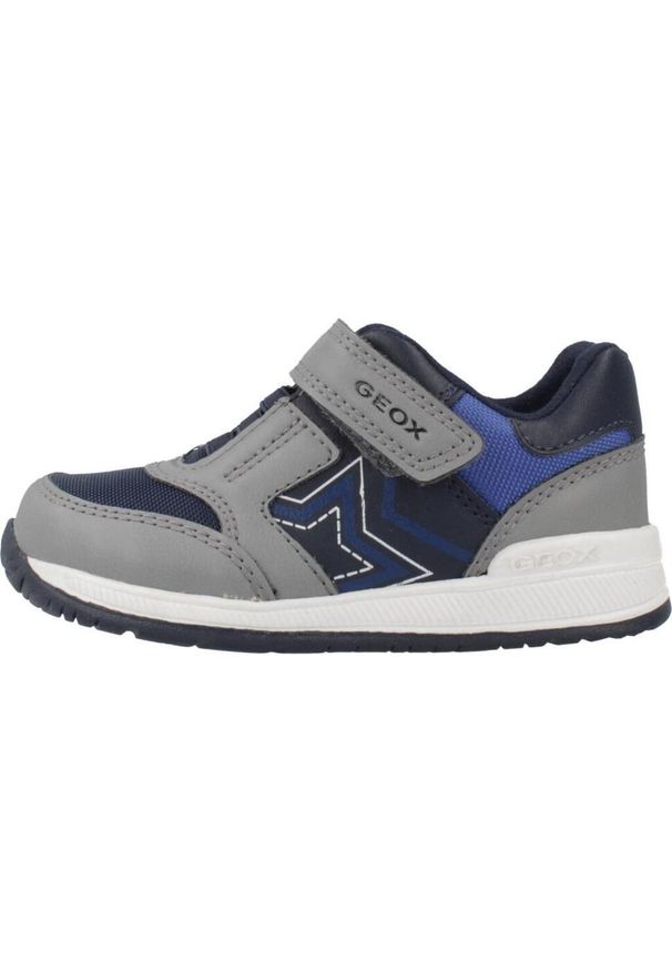 Geox - Buty GEOX B RISHON BOY Szary. Kolor: szary. Materiał: syntetyk, tkanina. Sport: turystyka piesza