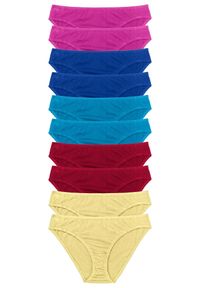 bonprix - Figi (10 par). Kolor: różowy. Wzór: gładki #1