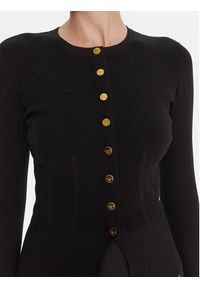 Elisabetta Franchi Kardigan MK-49S-57E2 Czarny Slim Fit. Kolor: czarny. Materiał: wiskoza #4