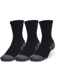 SKARPETY Under Armour Performance Cotton 3P, Dla obu płci. Kolor: czarny. Materiał: materiał, bawełna. Sport: turystyka piesza