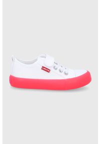 Levi's® - Levi's Tenisówki dziecięce kolor biały. Okazja: na spotkanie biznesowe. Nosek buta: okrągły. Zapięcie: rzepy. Kolor: biały. Materiał: guma. Styl: biznesowy
