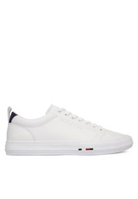 TOMMY HILFIGER - Tommy Hilfiger Sneakersy Harlem Street Lth FM0FM05708 Biały. Kolor: biały. Materiał: skóra #1