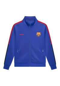 Dres treningowy FC Barcelona dla dzieci 25/26 - Granatowy. Okazja: na uczelnię. Kolor: niebieski. Materiał: dresówka. Styl: sportowy