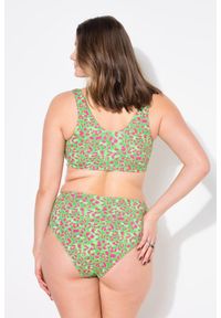 ULLA POPKEN - Damskie Figi od bikini figi wysoki stan panterka. Stan: podwyższony. Kolekcja: plus size. Kolor: zielony. Materiał: elastan, poliamid, materiał. Wzór: motyw zwierzęcy