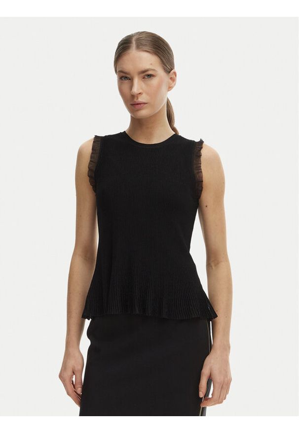 Rinascimento Top CFM0012241003 Czarny Slim Fit. Kolor: czarny. Materiał: syntetyk