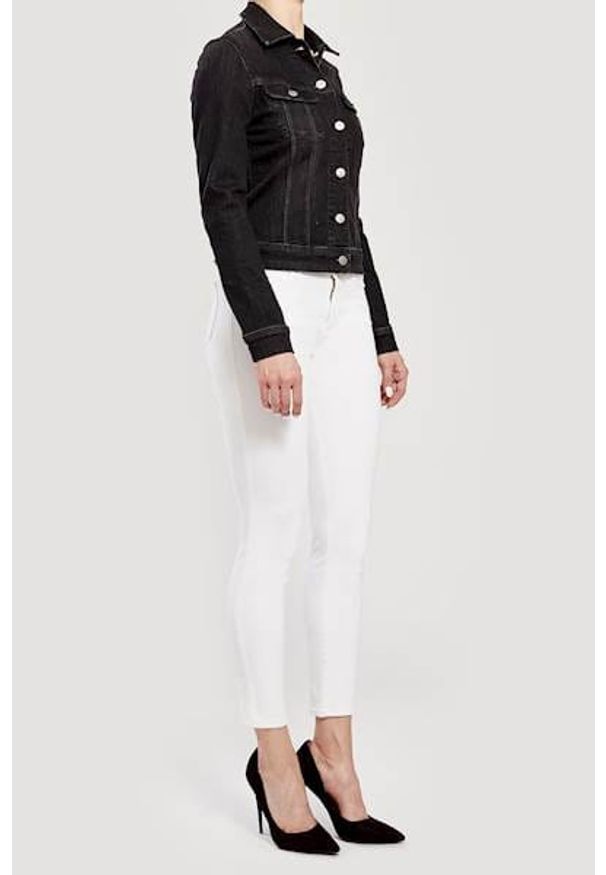 Lee - LEE SLIM RIDER DAMSKA KURTKA JEANSOWA BLACK ORRICK L541DWJN 112112643. Materiał: jeans