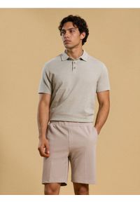 Sinsay - Szorty slim - beżowy. Kolor: beżowy