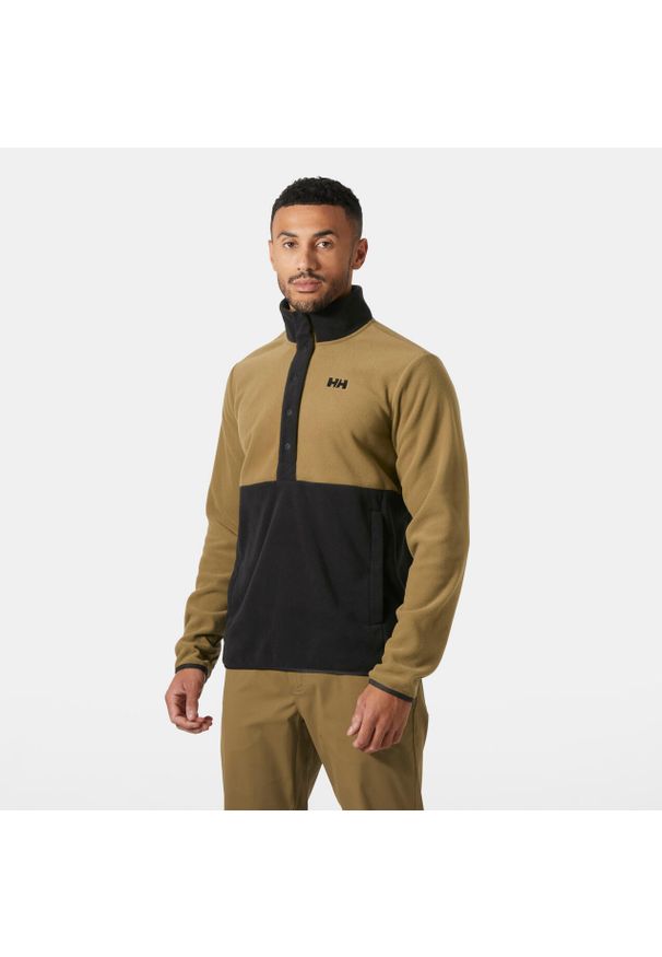 Kurtka dresowa na zatrzaski Helly Hansen Daybreaker. Kolor: wielokolorowy, beżowy, brązowy. Materiał: dresówka. Sport: turystyka piesza