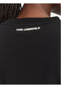 Karl Lagerfeld - KARL LAGERFELD Bluza B3W20049 Czarny Regular Fit. Typ kołnierza: dekolt w karo. Kolor: czarny. Materiał: bawełna #4