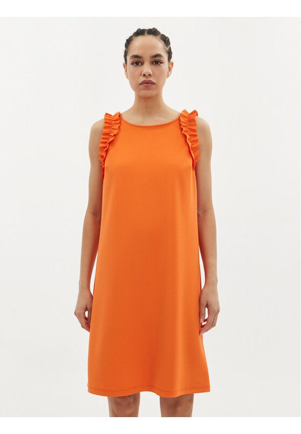 Joseph Ribkoff Sukienka letnia 242115 Pomarańczowy Regular Fit. Kolor: pomarańczowy. Materiał: syntetyk. Sezon: lato