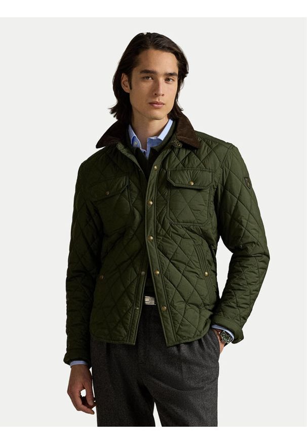 Polo Ralph Lauren Kurtka przejściowa 710977955001 Zielony Regular Fit. Typ kołnierza: polo. Kolor: zielony. Materiał: syntetyk