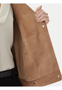 Marella Kurtka skórzana Epoca 2613441061 Beżowy Regular Fit. Kolor: beżowy. Materiał: skóra #2