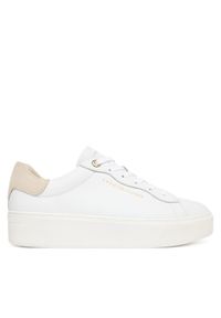 TOMMY HILFIGER - Tommy Hilfiger Sneakersy Chic Platform Cupsole Sneaker FW0FW09021 Biały. Kolor: biały. Materiał: skóra. Obcas: na platformie #1