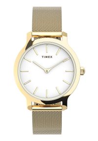 Timex Zegarek damski kolor biały. Kolor: biały. Materiał: materiał
