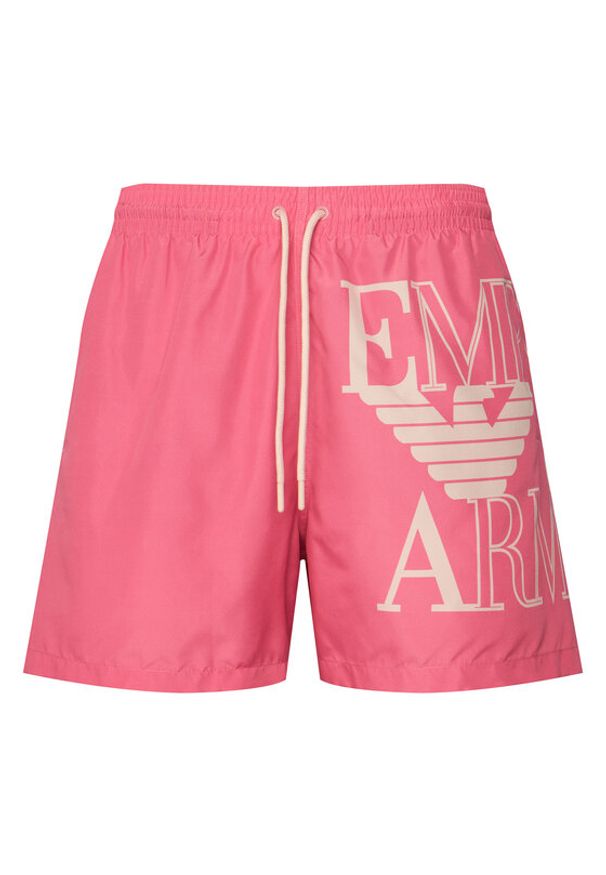 Emporio Armani Szorty kąpielowe EM000583 AF20434 UA303 Różowy Regular Fit. Kolor: różowy. Materiał: syntetyk