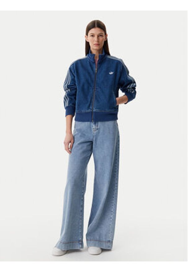 Adidas - adidas Bluza adicolor Denim JD2570 Niebieski Regular Fit. Kolor: niebieski. Materiał: bawełna