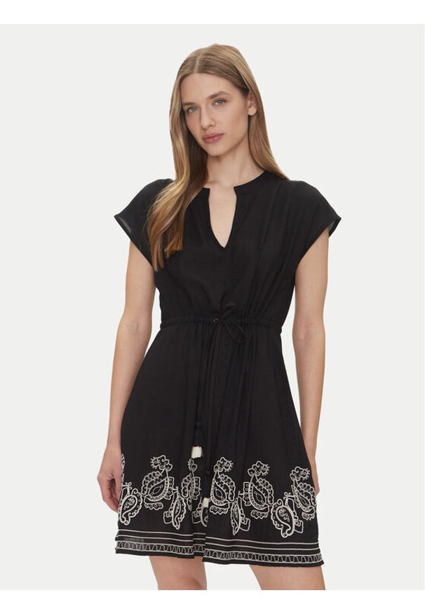 JDY Sukienka letnia Risso 15347077 Czarny Standard Fit. Kolor: czarny. Materiał: wiskoza. Sezon: lato