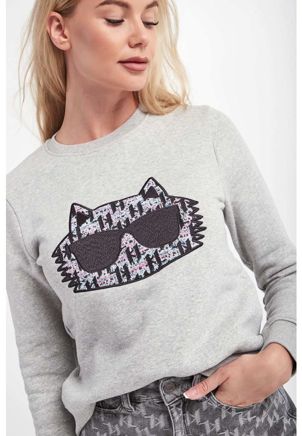 Karl Lagerfeld - Bluza damska KARL LAGERFELD. Długość rękawa: długi rękaw. Długość: długie