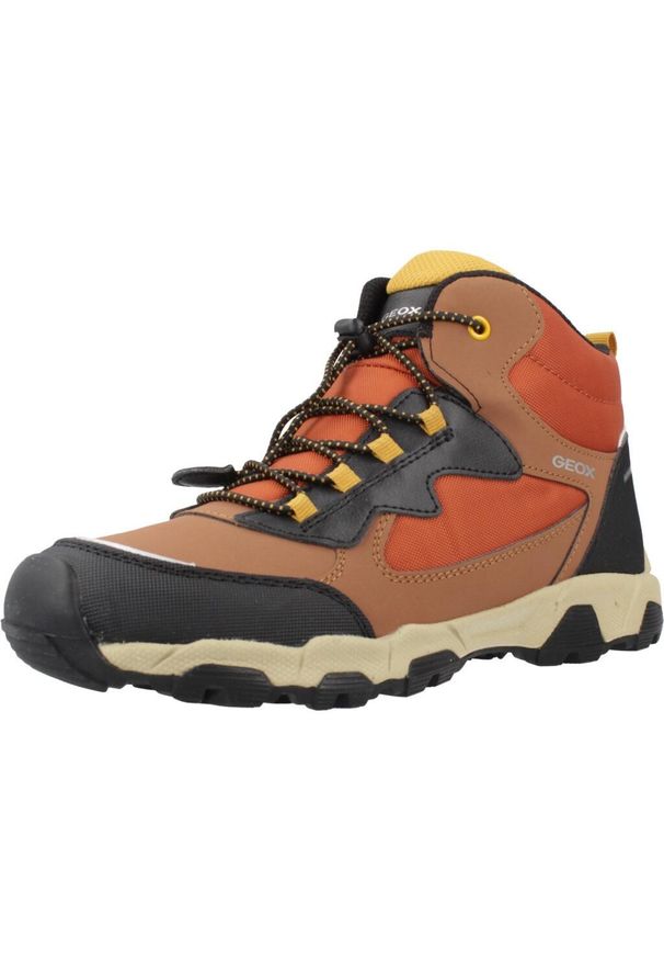 Geox - Buty GEOX J MAGNETAR BOY B ABX Pomarańczowy. Kolor: pomarańczowy. Materiał: tkanina, syntetyk. Sport: turystyka piesza