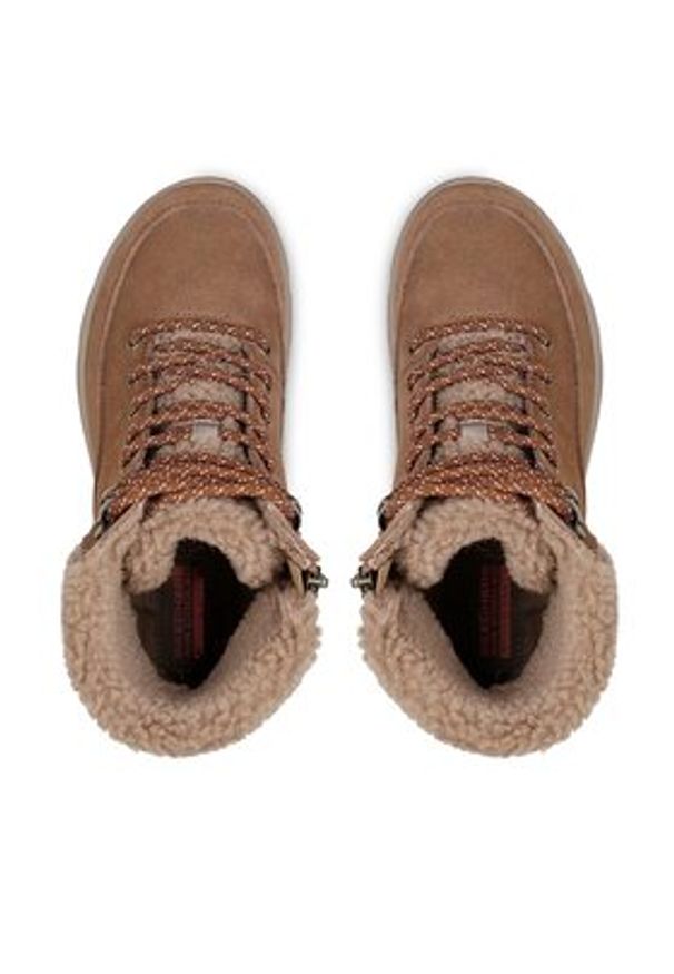 skechers - Skechers Trzewiki Glacial Ultra Woodlands 16677/BRN Brązowy. Kolor: brązowy. Materiał: zamsz, skóra
